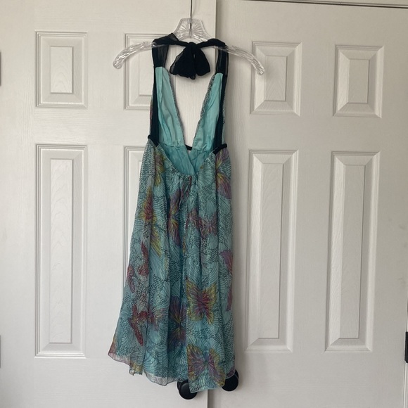 Black Halo Silk Halter Dress Size Small - Picture 4 of 8